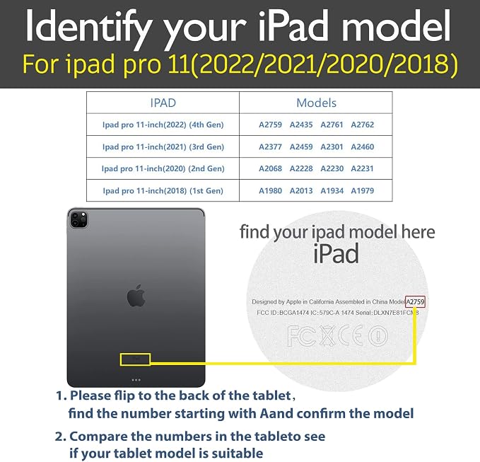 Gexmil Genuine Leather Case for iPad pro 11 Inch 2022/2021 4th/3rd Gen iPad Pro 11 2020/2018 Cover 2nd/1st Gen. CoverReal Leather Cowhide ShockproofFloral Pattern | Genuine Leather Cover for iPad P