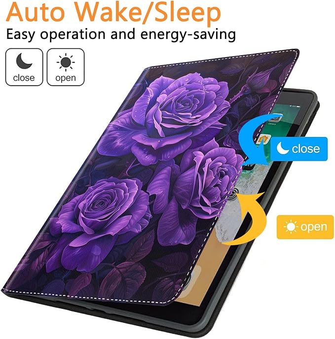for iPad 10th-Gen 10.9-inch 2022 Case Adjustable Stand Shockproof Protective Cover with Automatic Wake-up/Sleep Function Suitable for iPad 10th Gen 2022 Case Art Dragonfly