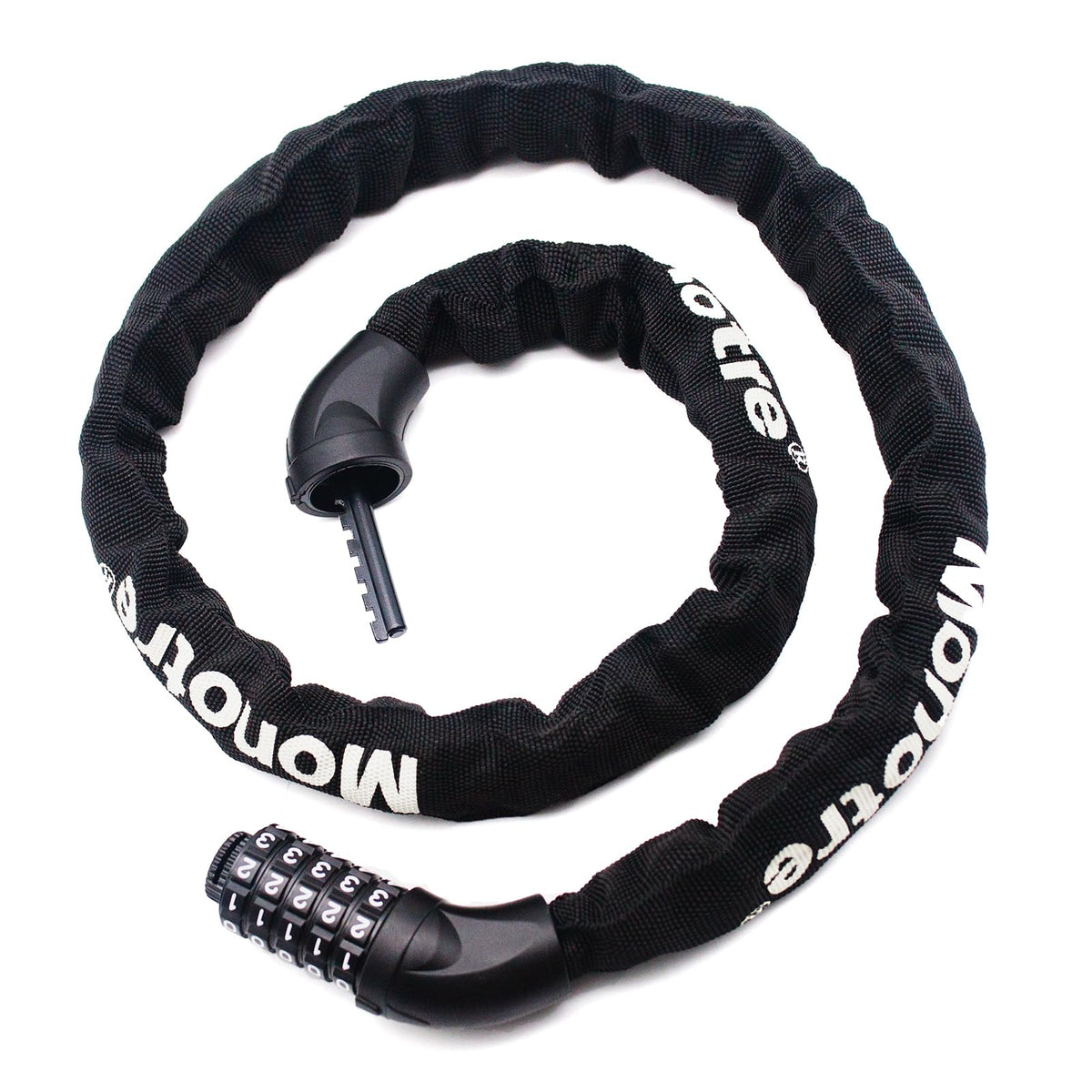 Monotre 5-Digit Resettable Combination Heavy Duty Anti-Theft Bike Chain Lock, 3.2ft Long Keyless Security Bike Lock with Reflective Strip for Bicycles, Scooters, Motorcycles, Doors