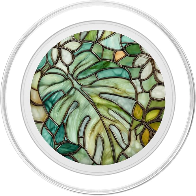 Monstera &amp Monstera Leaves Green Leaves Monstera Leaf PopSockets Adhesive PopGrip