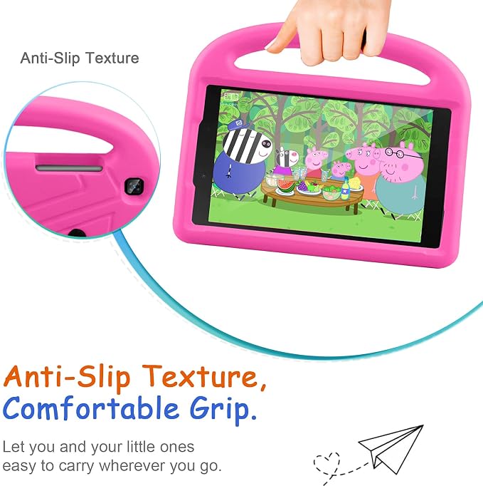 Kids Case for Samsung Galaxy Tab A 8.0 (2019) SM-T290/SM-T295 Techcircle Kid Child Safe Shock Proof EVA Rugged Protective Handle Stand Case for Galaxy Tab A 8.0 SM-T290/SM-T295 Tablet Black