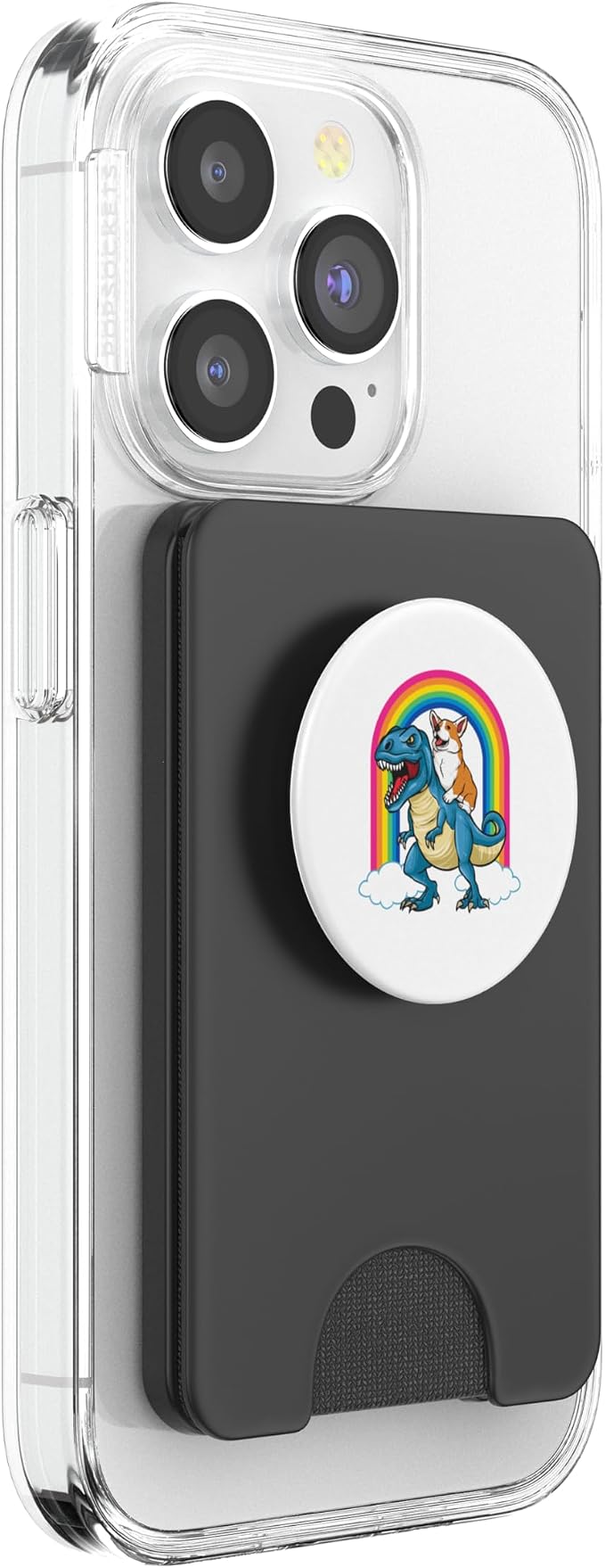 Rainbows Corgi TRex Dinosaur Novelty Apparel and More PopSockets Adhesive PopGrip