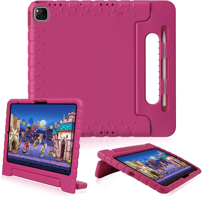 Heavy Duty Kids Case for iPad 10th/11th(A16) Pencil Holder Stand | Rugged Protection Cover for 11/10.9-inch iPad 2025/2022 Lightweight EVA Foam Anti-slip for Home School Travel Blue