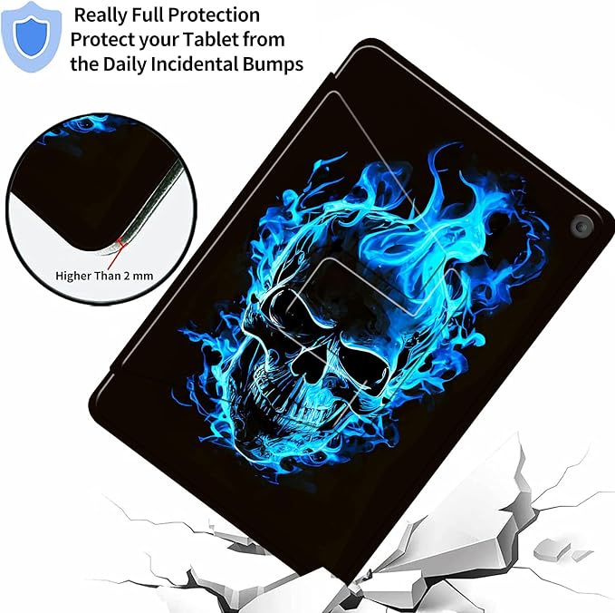 Case for Samsung Galaxy Tab A9 8.7-Inch 2023360 Degree Rotating Multi-Angle Viewing Protective Cover with Auto Sleep/Wake-Blue Butterfly