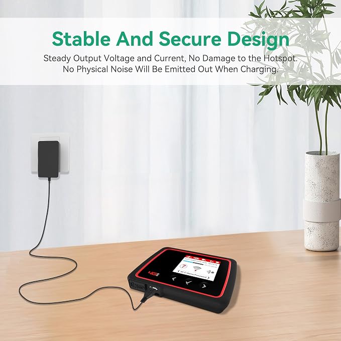 Wall Charger Compatible with Verizon-MiFi Jetpack 5510L Hotspot WiFi USB Charger with 5FT Charging Cable Cord