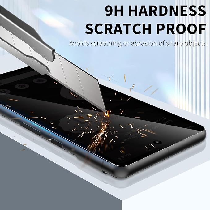 3 Pack Privacy Screen Protector for Google Pixel 4 9H Hardness [Anti-Scratch] Full Coverage Anti-Spy Tempered Glass Film for Google Pixel 4 [Don’t Support Fingerprint Unlock] | 9H Hardness Anti-Spy T