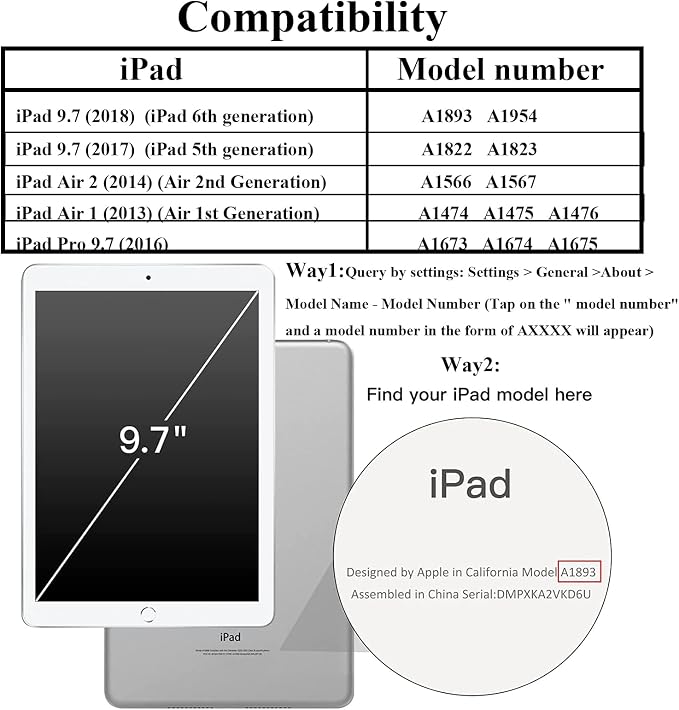 Kids Case for iPad 6th/5th Generation iPad 9.7 inch 2018/2017 and iPad Air 1/Air 2 Case with Handle/Kickstand EVA Foam Shockproof Stand Cover for iPad Air 1st/2nd Gen/iPad Pro 9.7Black Bird