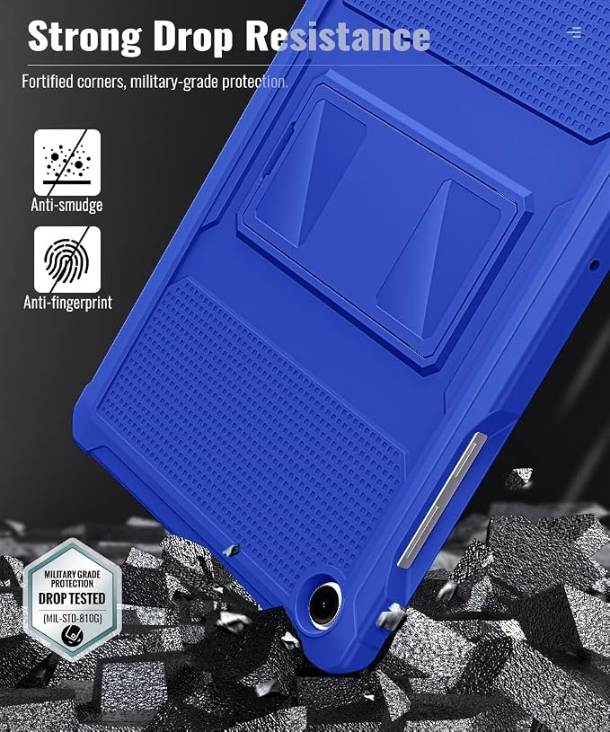 MoKo Shockproof Case Fit Samsung Galaxy Tab A11+ Plus/ A9+ 11 Inch | Full Body Rugged Stand Back Cover with Built-in Screen Protector for Galaxy Tab A11+/ A9+ Tablet Light Gray