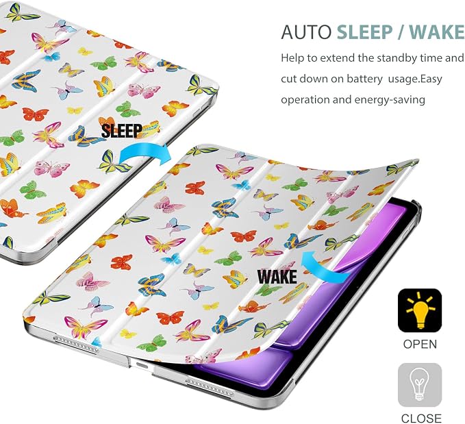 ProCase Smart Case for iPad Air 11-inch M4/M3/M2 &amp Air 10.9 5th/4th Gen | Hard Back Cover with Auto Sleep/Wake Slim Lightweight Case for iPad Air 11 2026/25/24 &amp 10.9 2022/2020-Aqua