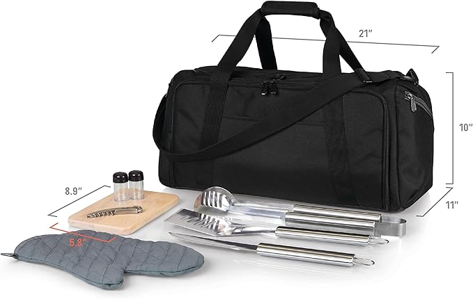 PICNIC TIME NCAA BBQ Kit Cooler Tote with Barbecue & Accessories