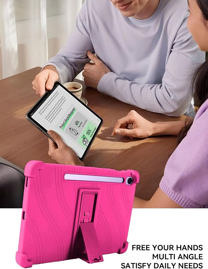 Case for Samsung Galaxy Tab S10 Lite/S10 FE/S9 FE 10.9 Inch - Protective Cover with S Pen Holder &amp Multi-Angle Viewing Stand (Black)