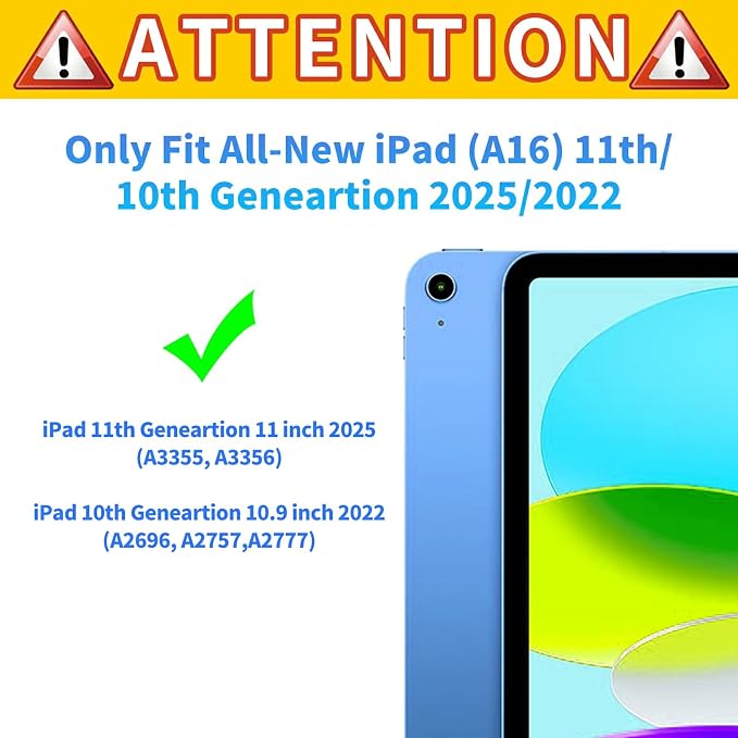 Case for iPad (A16) 11th Generation 11 Inch 2025/ iPad 10th Generation 10.9 Inch 2022 CaseHybrid Slim Multi-Angles Stand Auto Wake/Sleep Cover-Beach Sunset