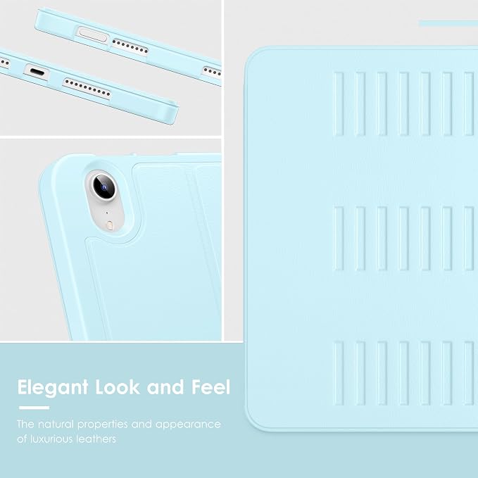 VIKESI Case for iPad mini 7 (A17 Pro) and iPad mini 6Multiple Angles Magnetic Stand CoverShockproof Soft BackPencil Holderand Auto Sleep/WakeBlack