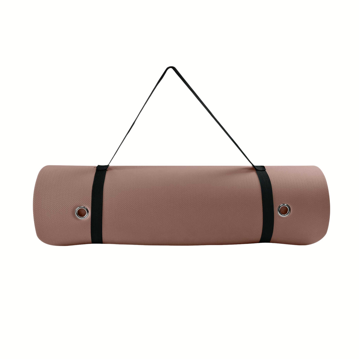 TONE Fitness Hanging Yoga Mat, Pilates Mat, Exercise Mat for Home Workouts with Carry Strap | V Pattern | Mocha