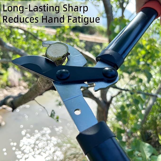 Loppers for Tree Trimming, Sharp Steel Blade Branch Cutter Bush and Tree Trimmer with 1.3" Clean Cut, Garden Clippers with Gear Action, Lightweight Pruner, Yard Tools for Gardening (15 Inch)