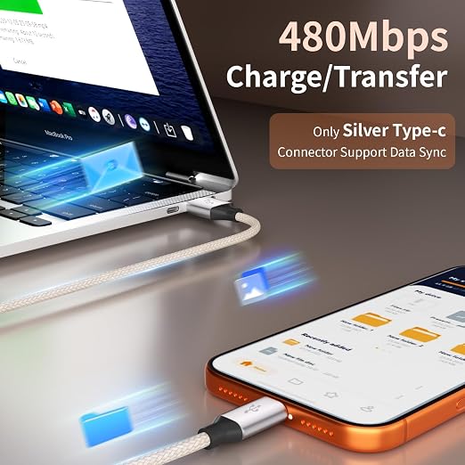 4 in 1 Multi Charging Cable 2 Pack 6FT Charging Cords for Devices | Nylon Braided USB C Car Charger Cable with Dual USB-C IP &amp Micro Ports Long Travel Charging Cord for Cars