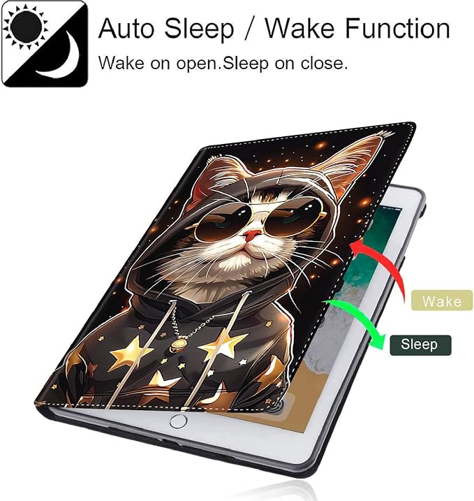 Case for New iPad (A16) 11th Generation 11 Inch 2025for iPad 10th Generation 2022 10.9 Inch Multi-Angle Stand Smart Cover Shockproof with Auto Wake/Sleep ，Starry Sky
