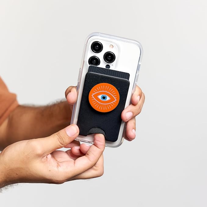 Light Pastel Purple Orange All Seeing Evil Eye PopSockets Adhesive PopGrip