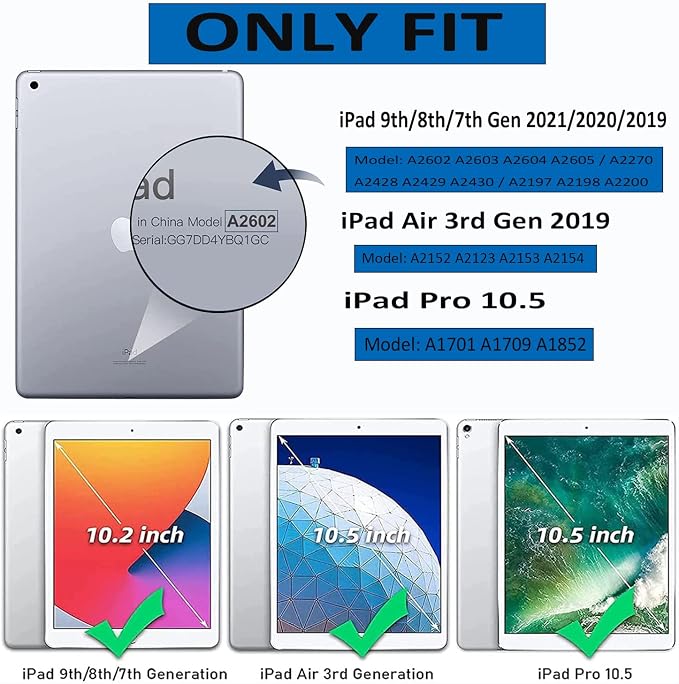 Cover for iPad Pro 10.5 with Pencil Holder Wolf Case for Apple iPad 9th 8th 7th Generation 10.2 Inch iPad Air 3rd Gen Cases Wolves Smart Slim Trifold Stand Protective Cover