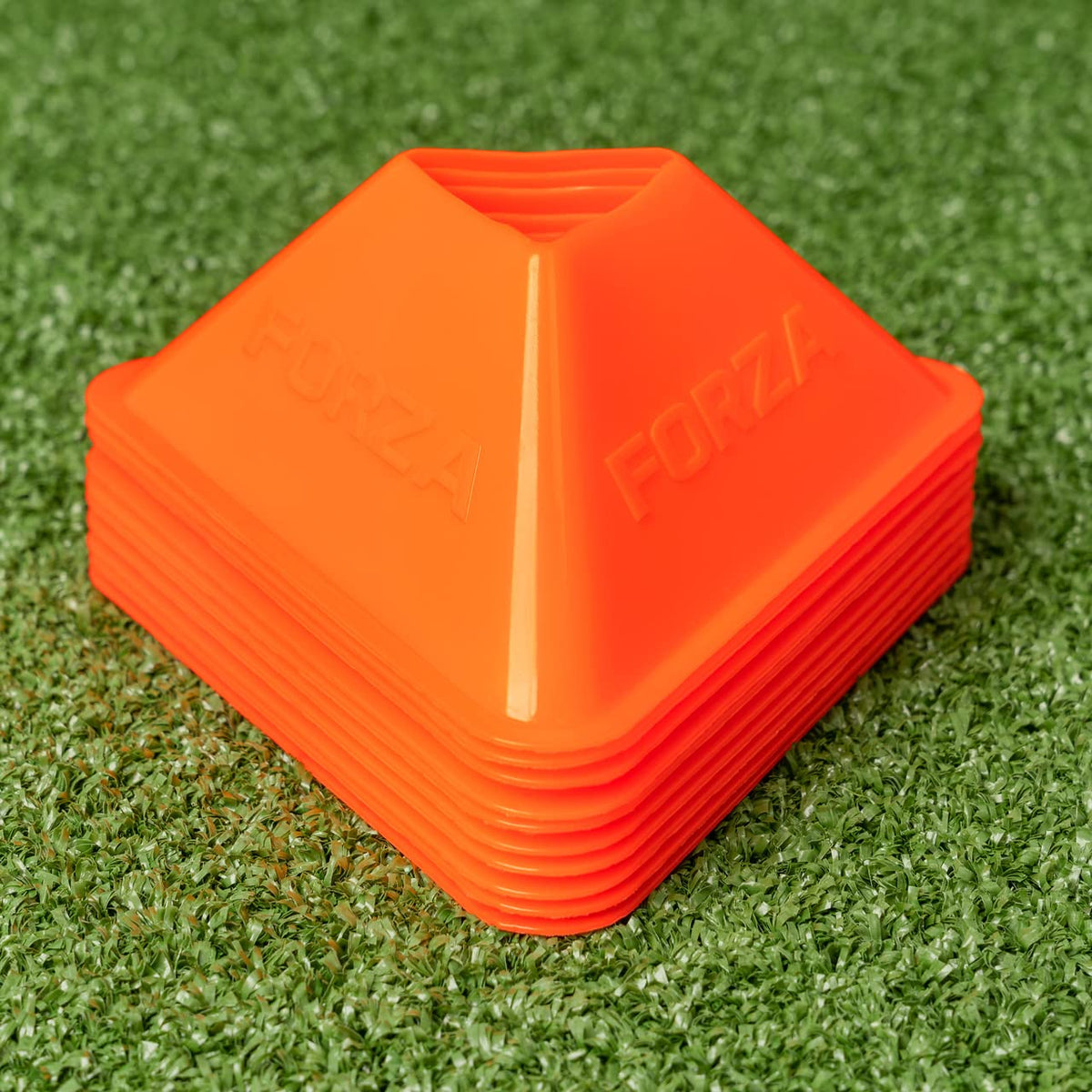 FORZA 2-Inch Mini Tri Training Cones | 40 Pack | Drills & Training | Multi Sport Use - Soccer, Hockey, Football Training | with Carry Strap