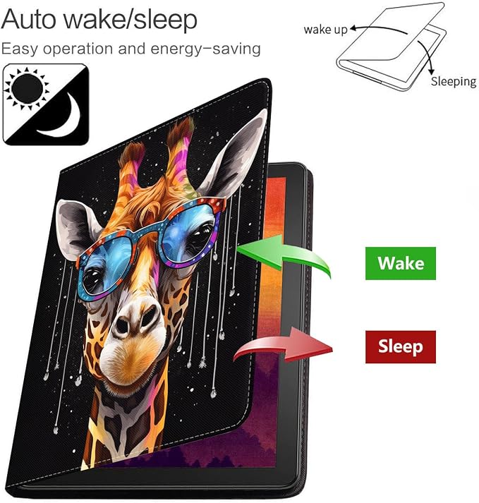 Case for Samsung Galaxy Tab S10 Lite/ S10 FE/ S9 FE 5G 10.9 Inch/ S9 11 Inch - Slim PU Leather Folding Stand Folio Cover with Auto Sleep/Wake - African American Girl