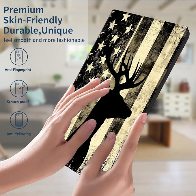 Slim Case for Samsung Galaxy Tab S11 5G 11 Inch (2025) PU Leather Tablet Cases Flip Folio Multi-Angle Viewing Stand Protective Smart Shell Cover with Auto Wake/Sleep A Crow Skull