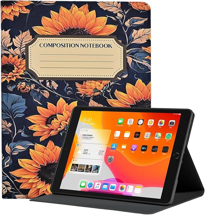 Case for iPad 9th Generation 8th/ 7th 2021/2020/2019 10.2 inch Premium PU Leather Folio Stand Shell Shockproof TPU Back Cover Baseball