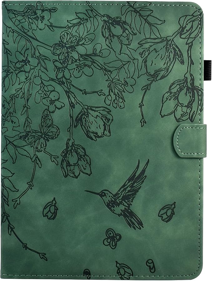 Case for iPad 9th/8th/7th Generation iPad 10.2 Case (2021/2020/2019 Model iPad 9/8/7 Case) PU Leather Folio Folding Stand Cover for iPad 10.2 inch Auto Wake/Sleep Hummingbird