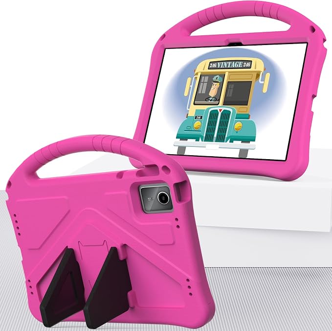 YRH for Moto Pad 2026 Case 11'' Kids EVA Shockproof Tablet Cover with Stand Handle Black