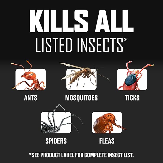 Ortho BugClear Insect Killer for Lawns and Landscapes Ready-to-Spray, Kills Periodical Cicadas, Mosquitoes, Ants, Spiders, Fleas, Ticks and More, 32 oz.