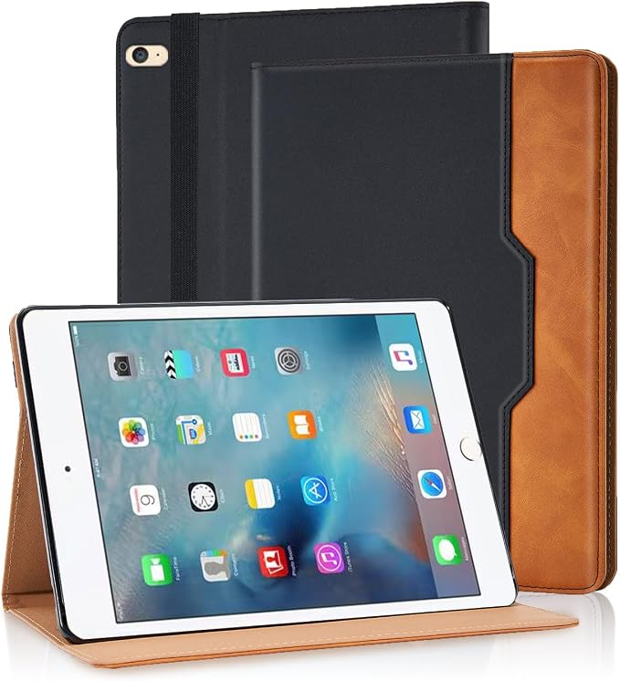 Case for iPad 5th / 6th Generation (2018/2017) iPad 9.7 Inch iPad Air 2 / iPad Air Multi-Angle Viewing Stand with Hand Strap Auto Wake SleepBlack