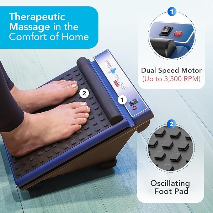 MedMassager Foot & Body Classic Combo | Deep Tissue Massage Therapy Units, at-Home Massager, Dual Speed Motors | Reduces Pain & Improves Blood Circulation | MMF08 & MMB01