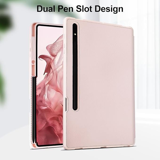 Case for Samsung Galaxy Tab S8 Plus 2022 / S7 FE 2021 / S7 Plus 2020 12.4 Case with S Pen Holder Dual Slim Folio Stand Protective Tablet Cover Multi-Angle Viewing Auto Wake/Sleep(Black)