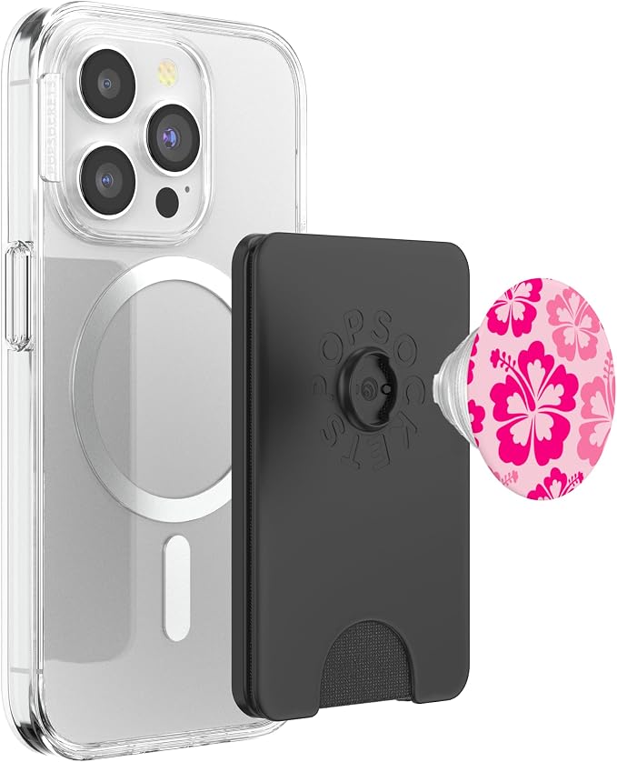 Hibiscus Flower Beach Hawaiian Exotic Floral Surf Vibe Pink PopSockets Adhesive PopGrip
