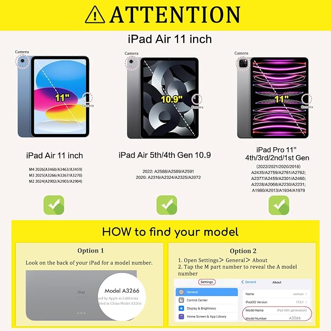 Lokigo Rotating Case for iPad Air 11 Inch M4/M3/M2 (2026/2025/2024) iPad Air 5th/4th Generation Case(2022/2020) iPad Pro 11 Inch 4th/3rd/2nd/1st Generation Cover 2022/2021/2020/2018 Turtle