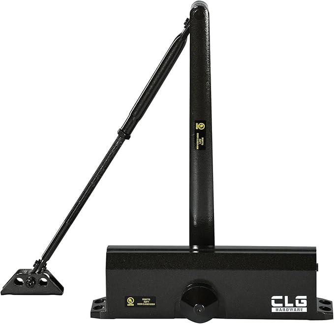 CLG HARDWARE Medium/Heavy Duty Commercial Door Closer DC7016 - Surface Mounted, Grade 1- ADA & UL 3 Hour Fire Rated, Adjustable Size 1-6 for Entrances & Aluminum Storefronts - US10B Dark Bronze