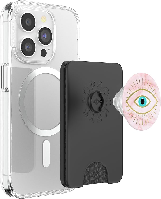 Yellow Evil Eye Pink White PopSockets Adhesive PopGrip
