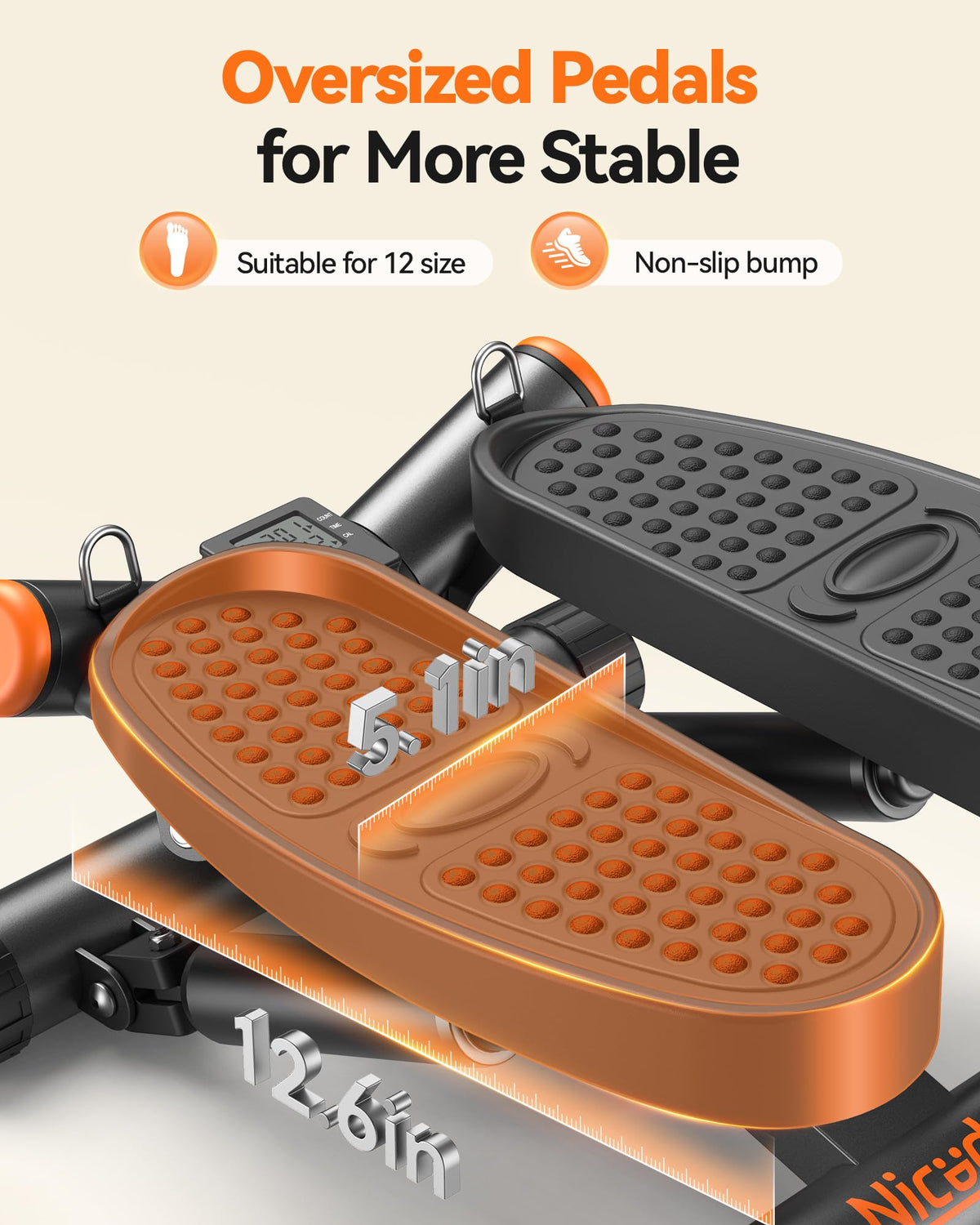 Niceday Steppers for Exercise at Home, Mini Stepper with 300LBS Capacity