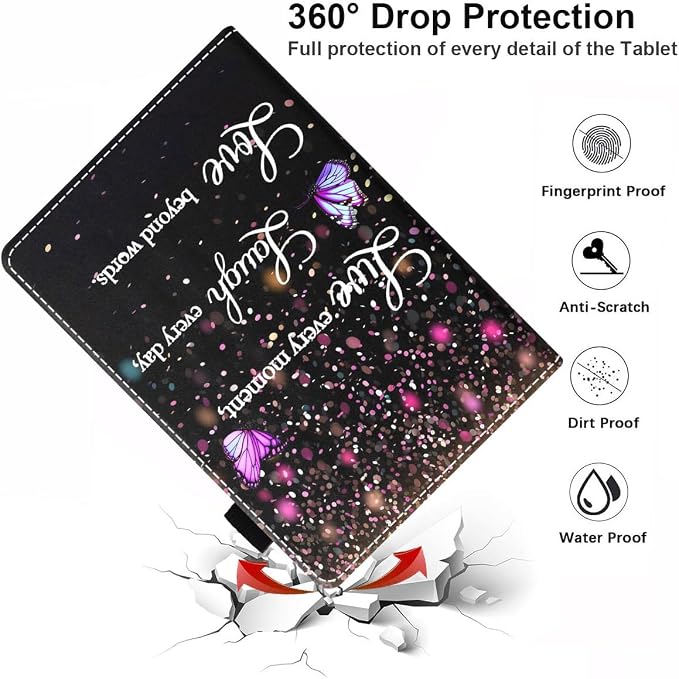 Case for All-New Amazon Fire HD 10 &amp 10 Plus Tablet 10.1 (13th/11th Generation 2023/2021 Release) - Slim PU Leather Folio Smart Cover with Auto Wake/Sleep Bible Verse Psalm 46:5