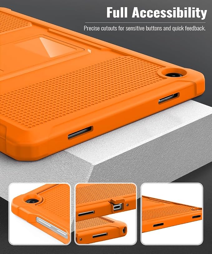MoKo Shockproof Case Fit Samsung Galaxy Tab A11+ Plus/ A9+ 11 Inch | Full Body Rugged Stand Back Cover with Built-in Screen Protector for Galaxy Tab A11+/ A9+ Tablet Light Gray