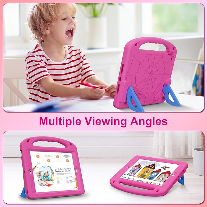Kids Case for iPad 9th/8th/7th Gen. (10.2-inch 2021/2020/2019) | Shockproof Cover with Built-in Screen Protector and Stand Black