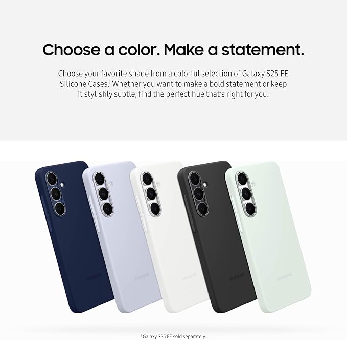 Samsung Galaxy S25+ Silicone Phone Case Protective Cover Color Variety Smooth Grip Durable Design Snug Fit US Version EF-PS936CBEGUS Black