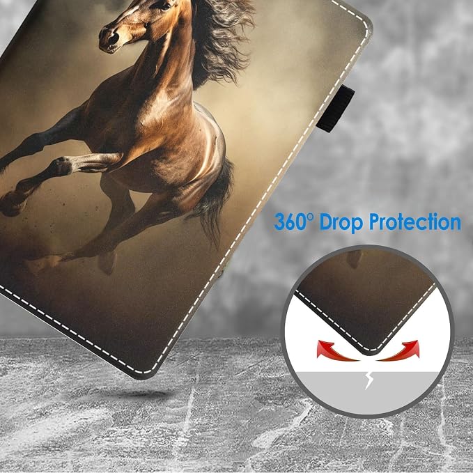 Case for Amazon Kindle Fire HD 10 Tablet 10.1 (9th/7th Generation 2019/2017 Release) Slim Folding Stand Folio Cover with Card Slot &amp Auto Wake/Sleep - African American Girl