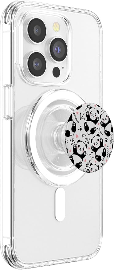 Cute and fun panda design for panda bear Panda monium PopSockets Adhesive PopGrip