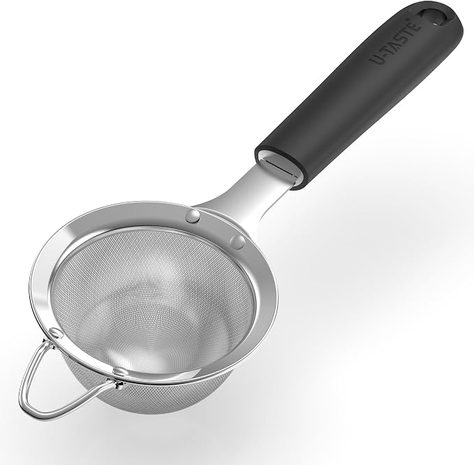 U-Taste Small Fine Mesh Strainer: 18/8 Stainless Steel 3.35in 30 Mesh Kitchen