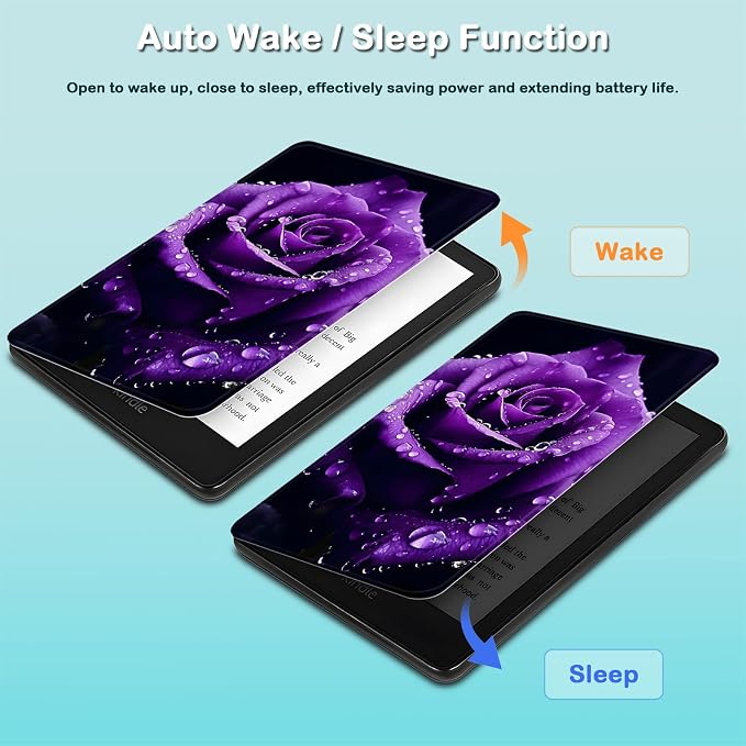for 6 Kindle 2024 and 2022 (11th Generation) Case Slim Lightweight Smart Cover Case with Auto-Wake/Sleep for Kindle 2024Beach Starfish
