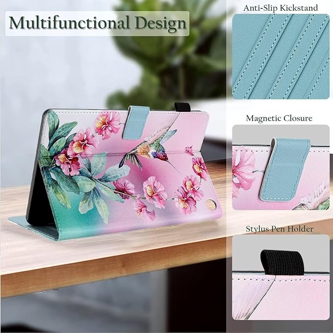 Fancity for Amazon Kindle Fire Max 11 Case 13th Generation 11 2023 Release | Soft PU &amp TPU Leather Protective Stand Cover Case for Fire Max 11 with Smart Auto Wake/Sleep Pencil Holder Beach