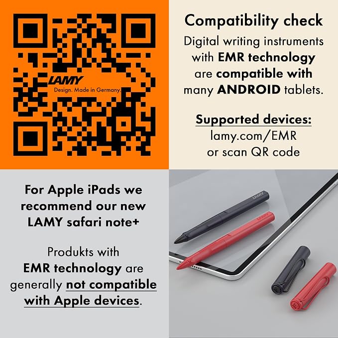 LAMY AL-Star EMR Aubergine (PC/EL tip) - Stylus Pen for Many Android Devices - Touchscreen Pen with Ergonomic Grip - Precise Writing &amp Drawing on Digital Media - with Function Button