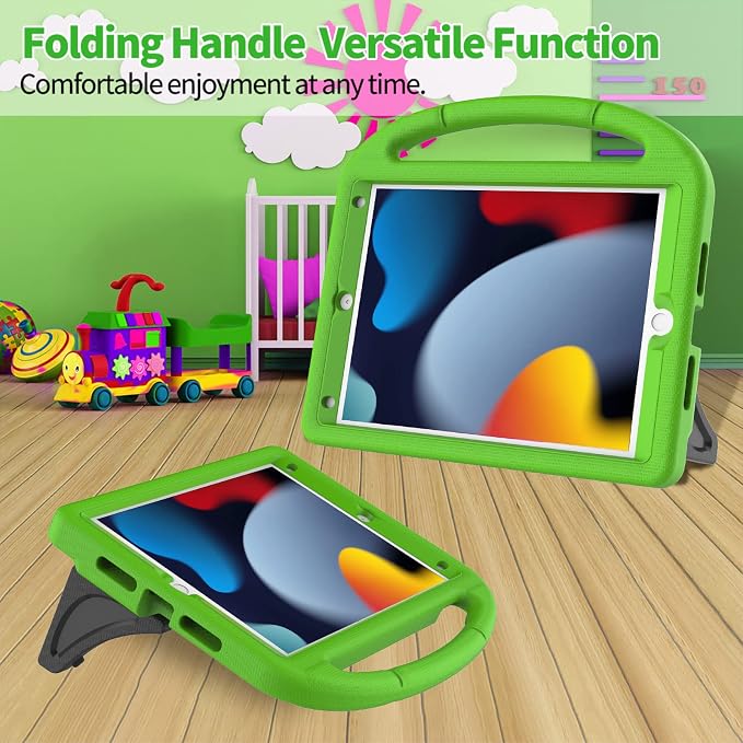 Kids Case for iPad 10.2 &amp 10.5 iPad 9th/8th/7th Generation 10.2 2021 2020 2019 Case with Screen Protector iPad Air 3rd Gen/Pro 10.5 inch Protective Cover with Handle Stand Black