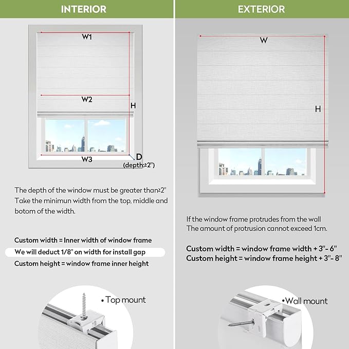 ZSTARR Smart Roman Shades Rechargeable Motorized Blinds with Remote Full Blackout Roman Window Shades Plain Fold Soft for Doors Bedroom, Custom Size (White)